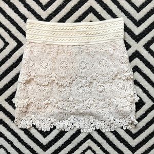Full Tilt | Crochet Mini Skirt